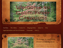 Tablet Screenshot of cabinfevercreations.com